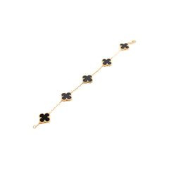 Van Cleef & Arpels VCA Vintage Onyx 5 Motif Bracelet 2025