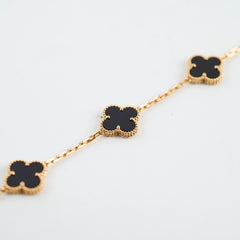 Van Cleef & Arpels VCA Vintage Onyx 5 Motif Bracelet 2025