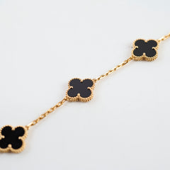 Van Cleef & Arpels VCA Vintage Onyx 5 Motif Bracelet 2025