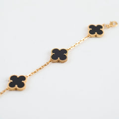 Van Cleef & Arpels VCA Vintage Onyx 5 Motif Bracelet 2025