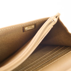 Chanel Light Brown Lambskin Wallet On Chain WOC 21 Series