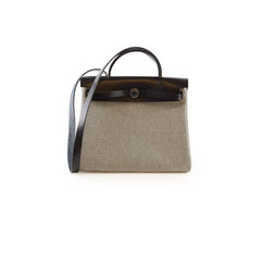 Hermes Herbag Zip 31 Ecru/Noir