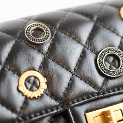 Chanel Reissue Mini Charms Microchip Black Calfskin