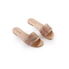 Christian Dior Dway Slide Sandals Rose Gold