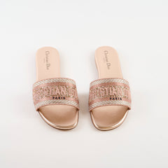 Christian Dior Dway Slide Sandals Rose Gold
