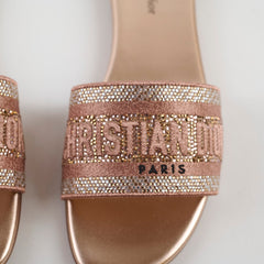 Christian Dior Dway Slide Sandals Rose Gold