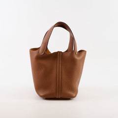 Hermes Brown Picotin 18 Bag - B Stamp