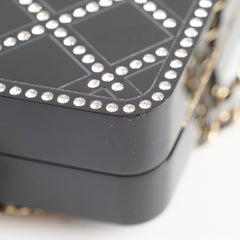 Chanel Runway Resin Crystal Pearl Clutch Black