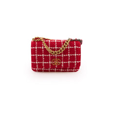 Chanel Mini Tweed 19 Flap Red/White