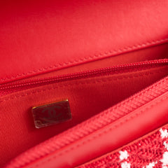 Chanel Mini Tweed 19 Flap Red/White
