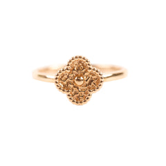 Van Cleef & Arpels Sweet Alhambra Ring Pink Gold Size 53
