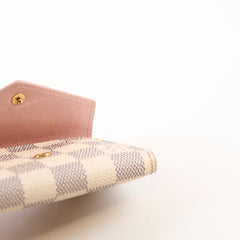 Louis Vuitton Victorine Damier Azur Wallet Rose Ballerine