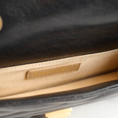 Chanel Chevron Flap Black/Beige Chain