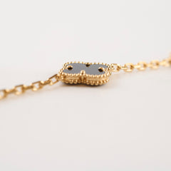 Van Cleef & Arpels 5 Motif Onyx Bracelet