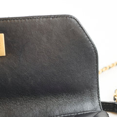 Chanel Seasonal Rectangular Chevron Flap Lambskin Black