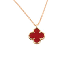 Van Cleef & Arpels VCA Alhambra Carnelian Necklace