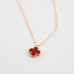 Van Cleef & Arpels VCA Alhambra Carnelian Necklace