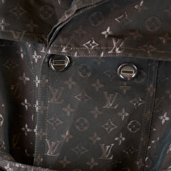 Louis Vuitton Monogram Double-Breasted Trench Coat Black