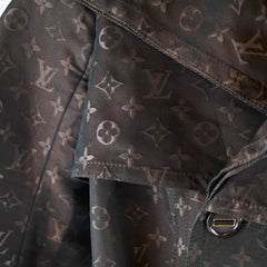 Louis Vuitton Monogram Double-Breasted Trench Coat Black