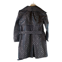 Louis Vuitton Monogram Double-Breasted Trench Coat Black