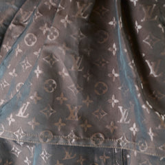 Louis Vuitton Monogram Double-Breasted Trench Coat Black