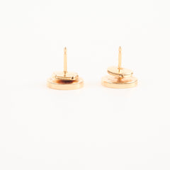 Bvlgari Onyx Rose Gold Stud Earrings