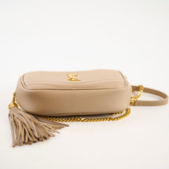 Saint Laurent Mini Lou Camera Bag Beige