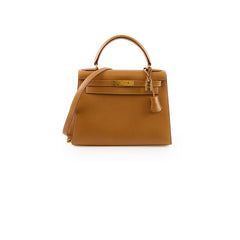 Hermes Kelly 28 Epsom Gold - Y Circle Stamp