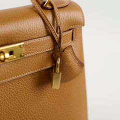 Hermes Kelly 28 Epsom Gold - Y Circle Stamp