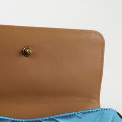 Gucci Broadway Blue Metallic Flap Bag