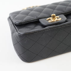 Chanel Mini Caviar Square Black