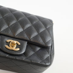 Chanel Mini Caviar Square Black