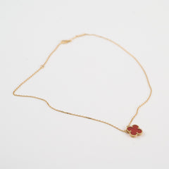 Van Cleef & Arpels 18k Yellow Gold Carnelian Necklace