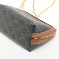 Celine Triomphe Canvas Clutch on Chain