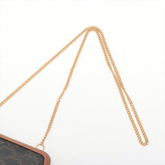 Celine Triomphe Canvas Clutch on Chain
