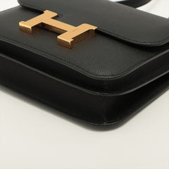 Hermes Constance 18 Mirror Epsom Black Stamp U (2022)