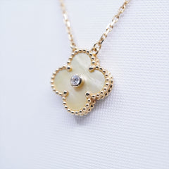 Van Cleef & Arpels Vintage Alhambra Gold Mother of Pearl Holiday Pendant 2018