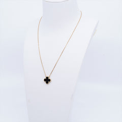Van Cleef & Arpels Vintage Alhambra Onyx Necklace