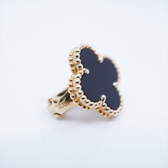 ITEM 26 - Van Cleef & Arpels Vintage Size Alhambra Onyx Piercing jewelry 2013