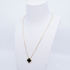 Van Cleef & Arpels Vintage Alhambra Onyx Necklace