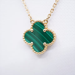 Van Cleef & Arpels Vintage Alhambra Malachite Necklace