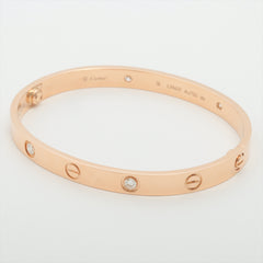 Cartier Love 4 Diamond Pink Gold Size 18 Bracelet 2021