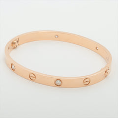 Cartier Love 4 Diamond Pink Gold Size 18 Bracelet 2021