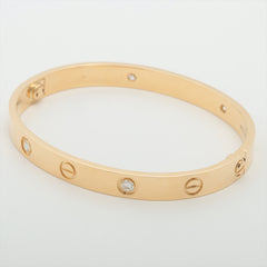 Cartier Love 4 Diamond Yellow Gold Size 17 Bracelet