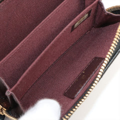 Chanel Zipper Caviar Black Card Holder - 22 series