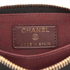 Chanel Zipper Caviar Black Card Holder - 22 series