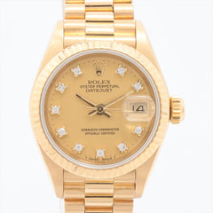 Rolex Datejust 26mm 18k Gold with Diamond Watch