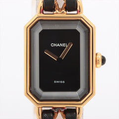 Chanel Premier L Black Face Gold Watch