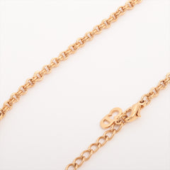Christian Dior Logo Rhinestone Gold Necklace Costume Jewellery