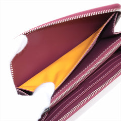 ITEM 1 - Goyard Matignon GM Canvas & Leather Round Zip Wallet Bordeaux